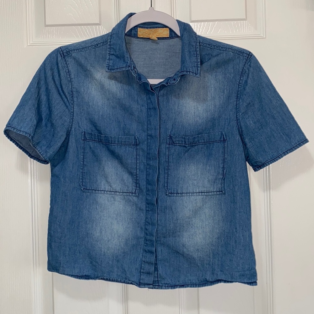 Free Heart Denim Crop top